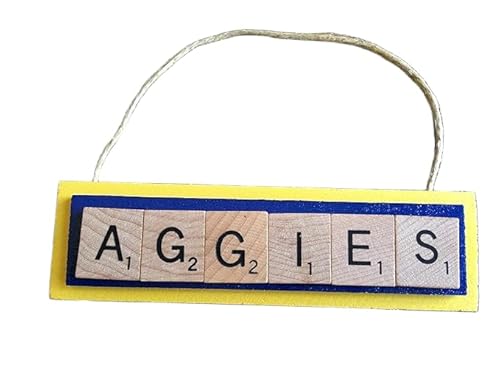 AGGIES UC Davis University of California Christmas Ornament Letters Tiles