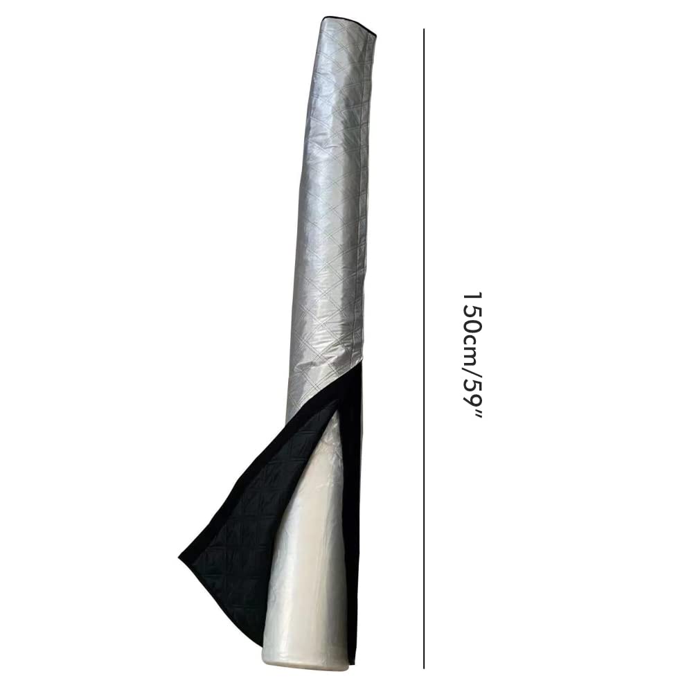 Couvercle de tuyau de climatiseur, enveloppe de tuyau isolée thermiquement, enveloppe de couverture de tuyau d'échappement en film d'aluminium, ajustement universel à la fois 5 "et 6" de diamètre