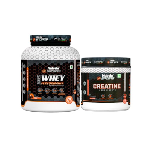 Image of Nutrela Sports Performance Combo - 2kg Whey Performance (Chocolate) & 100g Creatine Monohydrate