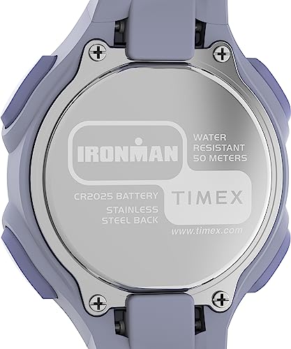 Timex Damenuhr Ironman E30, 34 mm, Violettes Armband, digitales Zifferblatt, Violettes Gehäuse, Violett – Ansicht 5