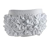 Wennikids Baby Girl's Cotton Shorts and Diaper Cover Bloomers X-Large White
