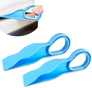 Sadocom Mattress Lifter 2 Pack, Ergonomic Mattress Wedge Lifters, Mattress Lifting Handy Tool Alleviate Back Pain, Make Changing Sheets Easier (Blue)