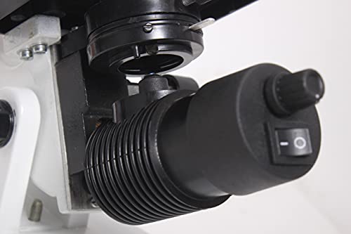 Image of Gemkolabwell Inclined Compound Binocular Microscopes, Laboratory Microscope with 1500X Eyepieces, Dual Layer Mechanical Stage, Blank Slides, Cover Slips, Students and Adults Use