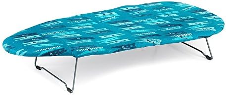 Beldray LA023735PEG Table Top Ironing Board with Cotton Cover, Space Saving Design, Portable & Compact, For Caravans/Smaller Households, Suitable for Left & Right Handed Users, 73 x 31 cm, Peg Print