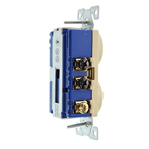 Hubbell Rc108Itrz Combo Toggle Switch & Receptacle, Tr Outlet, 15-Amp, 120-Volt, Ivory #TOP2
