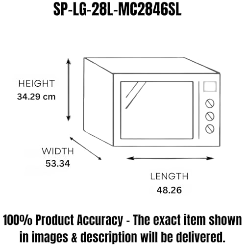 Image of PVC Microwave Oven Cover for LG-28L-MC2846SL | Full Closure Zip | Waterproof & Dustproof | Attractive Digital Print | Wipe Clean | Kitchen Decor | 51 x 30.5 x 49.4 cm | Grey Flower Design