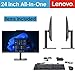 Lenovo All-in-One Desktop with Intel 4-Core Processor| 24 inch Full HD Display| 16GB DDR4 RAM, 256GB PCIe SSD| WiFi 6| Bluetooth| HDMI, USB, Ethernet Ports| Windows 11 Pro| For Business & Personal Use