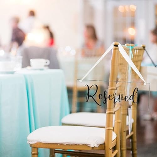 Letreros de Reservado para Sillas de Boda que Evitan Confusión 6