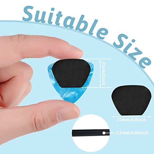 50 Pack Guitar Picks Stop Dropping Your Guitar Picks While Playing Non Sticky Rubber Guitar Pick Holder Washable Self Adhesive Grips (Grip Only, U Shape, 0.6 X 0.6 Inch) #TOP2