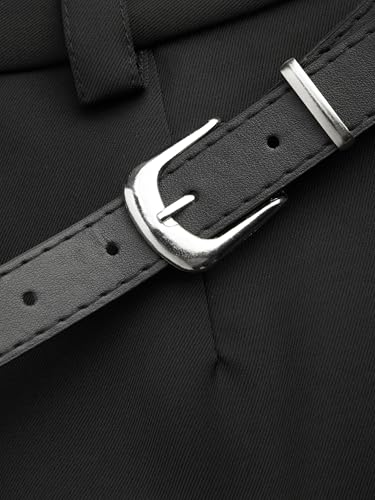 CIDER Mini Skirt with Belt Solid Mid Waist Regular Fit Skirt Short Bottoms Casual Daily Skirt2