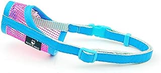 YUXIN ZHAOCHEN Hocico del Perro de Perrito del Pequeño Medio Grande de Cuero de Perro de Nylon de Malla Bozal Bozal for Mascotas (Color : Rose Mesh, Size : XXL)