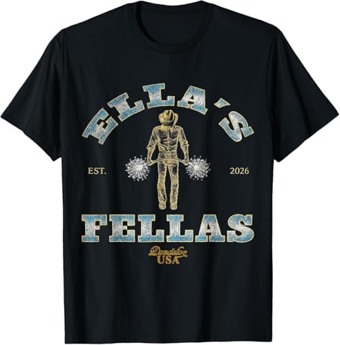 HaiYanPetrel Fellas Ellas Shirt Ella Fella T-Shirt (Black,Large)