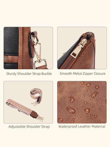 Image of Telena Vegan Leather Crossbody Bags for Women Travel Shoulder Hobo Bag Bucket Large Purse Straps Replacement