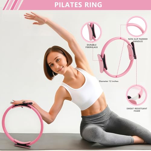 image for Daywhote Pilates Kit at Home 10PCS Pilates Equipment with 11.81Inch Pi