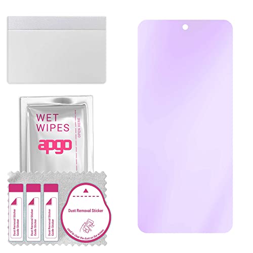 apgo Protector de pantalla Anti-Blue Hybrid Glass 9H para HTC Desire 21 Pro 5G