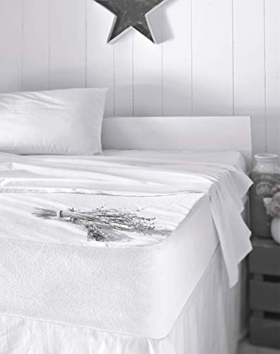 Mixibaby Colchón Impermeable incontinencia Protector de colchón muletón, algodón, Spannbettlaken Rundumgummi, 180 x 200 cm