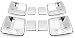 MaxMate Fits 99-13 Ford F250/F350/F450 Super Duty/00-05 Ford Excursion Chrome 4 Doors Handle Cover With Passenger Side Keyhole