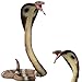 Gemini&Genius King Cobra Figurine Toy- Safari Animal Toys, Fake Snake Action Figures, Scary Snake Toy-6.5 Inches Height, or Garden Decor Scare Birds