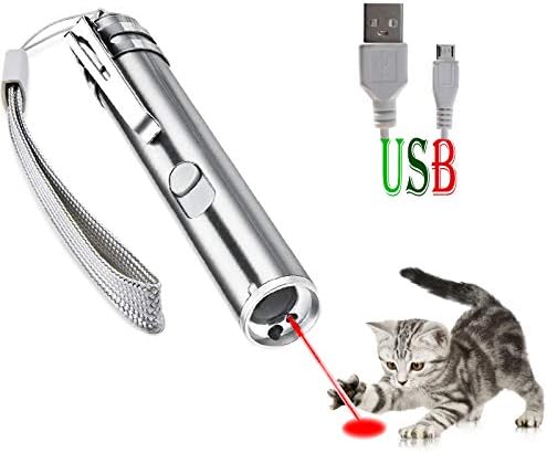 M JJYPET Interactive Cat Toys,Rechargeable 3 in 1 Cat Red Dot Cat Kitten Dog Toy