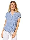 CECIL Damenbluse Cecil Damen 342072 TOS Stripe Knot Bluse, Blouse Blue, Medium