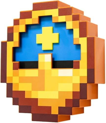 Neefoir Pixelated Clock Pixelated World Clock Decoration Room Decoration Multifunctional Hanging Clock for Game Fans