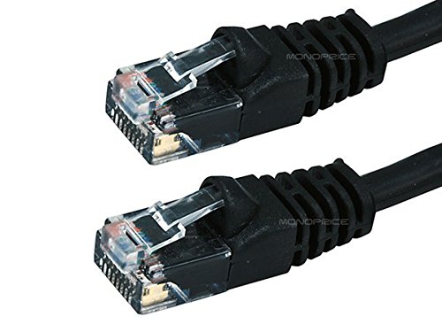 Monoprice 100Ft 24Awg Cat5E 350Mhz Utp Ethernet Bare Copper Network Cable - Black #TOP1