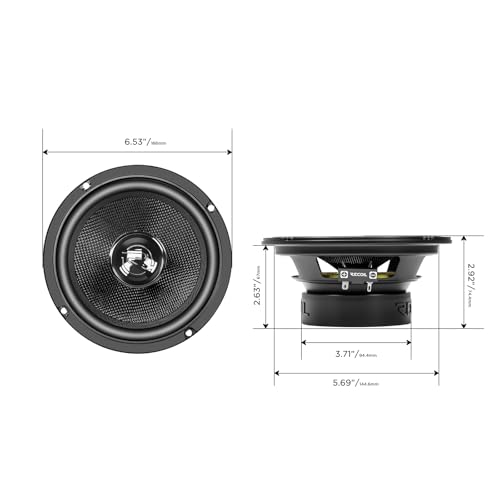 RECOIL RMC65 Echo Series 6.5 Inch Car Audio Component Stereo Speaker System