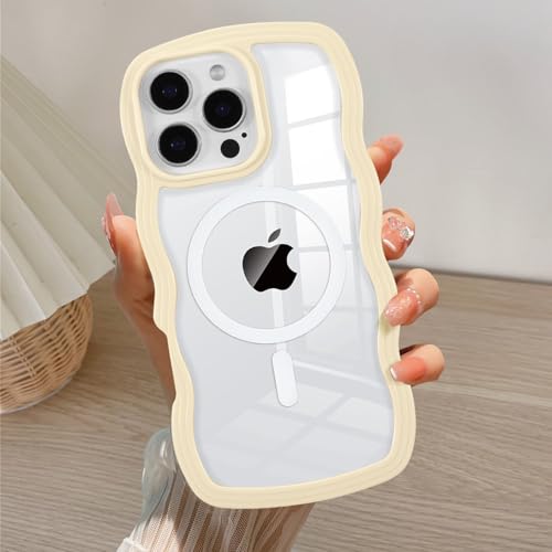 Coque iPhone 16 Pro jaune antichoc silicone souple compatible MagSafe