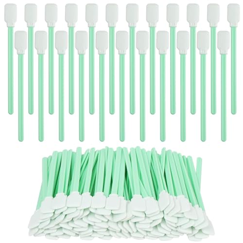 Bastoncillos de Limpieza,100 PCS Bastoncillos de Limpieza de Espuma Bastoncillo Finos Punta Cuadrada para Impresoras Cabezales de Impresión Cámaras Lentes Ópticos y Equipos Electrónicos