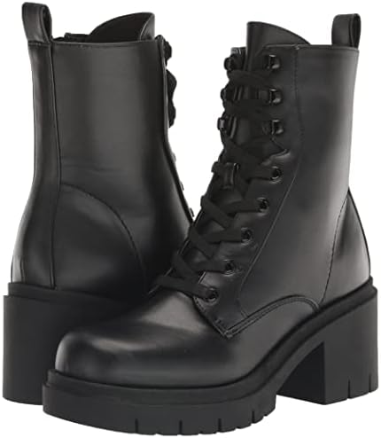 Nine West Women's JUNA3 Combat Boot, Black, 7 | Image 6