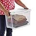 Sterilite 6-Pack Ultra Latching Box, Storage Bins with Lids, Clear Plastic, 30 Quart - Heavy-Duty Organizing Containers for Closet, Bathroom, and Office
