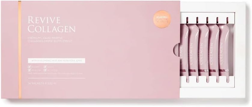 Premium 8,500mg Hydrolysed Marine Collagen Drink with Added Hyaluronic Acid & Aloe Vera for Healthy Skin, Hair, Nails & Joints | Lemon & Lime | 14 x Sachets