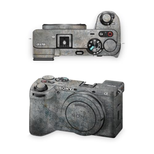 Image of Camera Skin Compatible with Sony A6700 Mirrorless Camera (2023) - Shadow Concrete - Premium 3M Vinyl Protective Wrap Decal Cover - Easy to Apply | Crafted in the USA by MightySkins