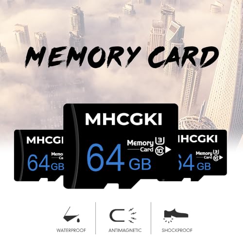 Image of 64GB Micro Memory Card High Speed Class 10 TF Memory Card with Adapter for Dash Cam,Camera,Smartphone,Tablet