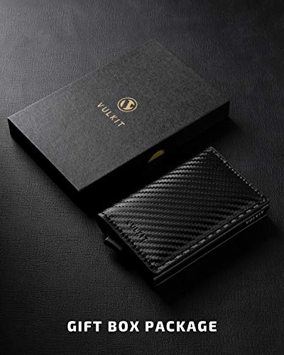 Vulkit Credit Card Holder Rfid Blocking Leather Automatic Pop Up Wallet Aluminum Slim Pocket Bifold Business Card Case #TOP5
