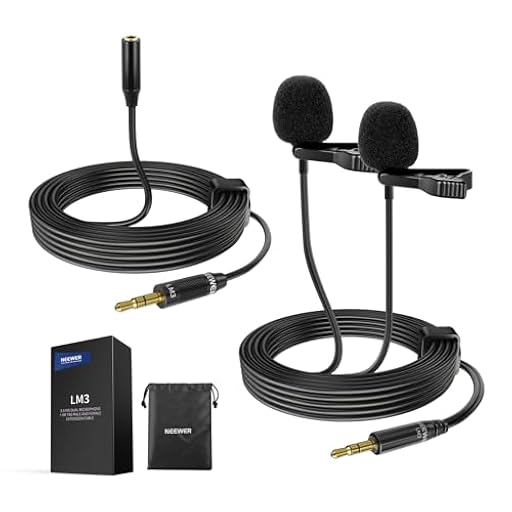 NEEWER 2m Cable Micrófonos Lavalier Dobles con 4m Cable Extensión, Mini Clip On Condensador Omnidireccional Micrófono Solapa 3,5mm TRS para Cámara DSLR sin Espejo Videocámara Entrevista Vlog, LM3 | Ya disponible en tu tienda friki favorita! En mundofriki.es!