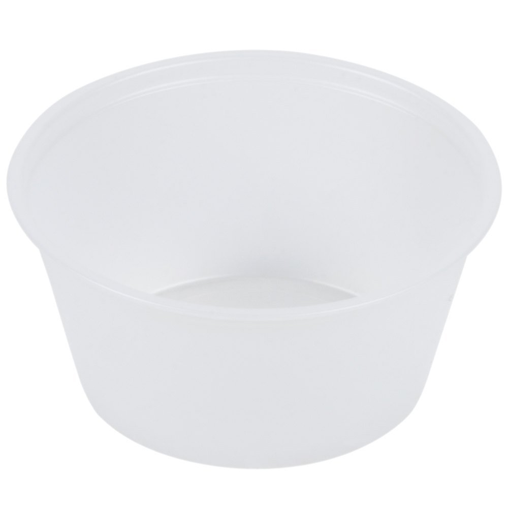 250ct - 2.5oz Polystyrene Portion Cups - 1Sleeve by Fabri-Kal – 2.5oz, Polystyrene (PS), Clear, Pack of 250, Model 20007