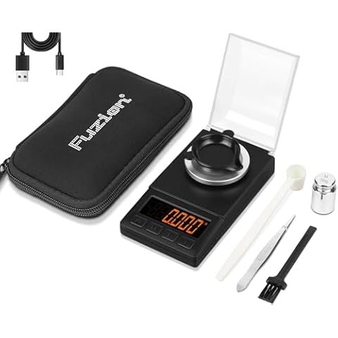 Fuzion Milligram Scale 50g x 0.001g, Mg Scale with 9-in-1 Design - Micro Scale, Powder Scale for Reloading with Portable Case, Microgram Scale USB/Battery Powered Cover