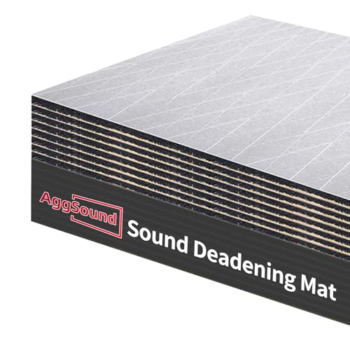 AggSound Auto Sound Deadening Material 394mil 24sqft Sheets - Car Sound Deadening Mat - Automotive Heat Shield Under Hood Insulation Sound Dampening Foam for Audio Noise, Roof and Trunk