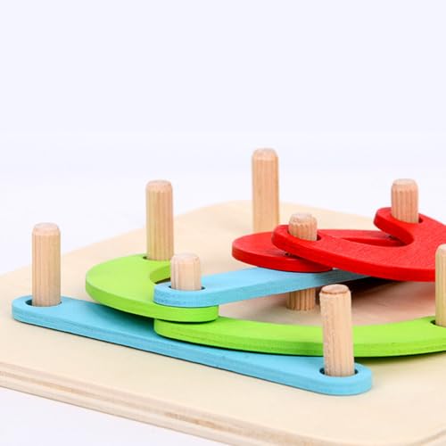 Bloques de madera apilables de puntos para el aula materna y juegos en casa 7