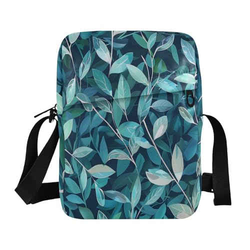 Leaves crossbody messenger bag Shoulder Bag Cross Body Purses Adjustable Strap for Travel Casual
