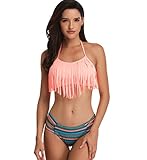 Trajes de baño mujer estilo conciso, color brillante y encantador, perfecto para el verano, combina bien con el sol y la playa.