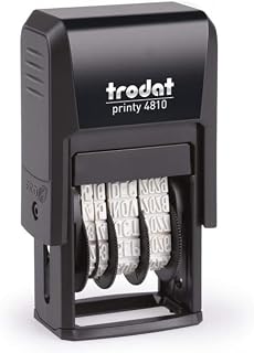 Minidater, tinta negra, impresión: 20 x 3,8 mm, 10 unidades - Sello de fecha automático para documentos