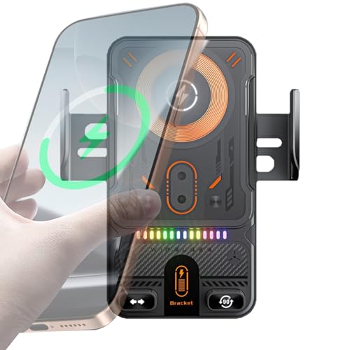 Wireless Phone Charger for Car   15W Fast Charging Air Vent Cradle | Auto Clamping Car Phone Holder for Music Control, Video Streaming, Daily Commuting, Long Distance Travel, Family Vacation