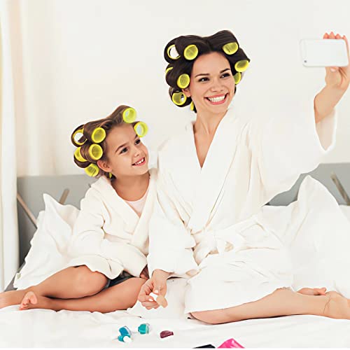 Yevyo Jumbo Hair Rollers, 30 Packs Large Hair Rollers For Long Medium Hair, 3 Size Self Grip Hair Rollers Women Curls At Home (6×Jumbo+6×Large+6×Medium) (Multi-Colored) #TOP3