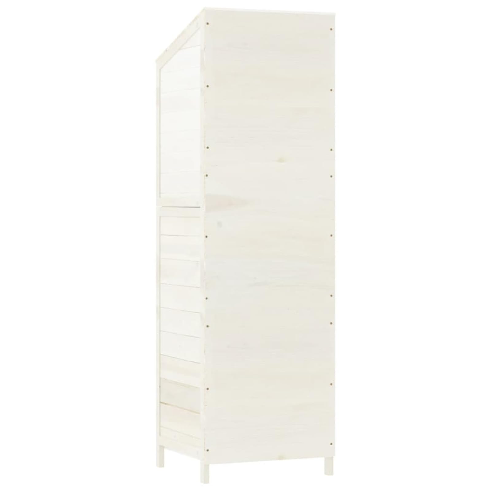 Keketa Tuinhuis, gereedschapsschuur van hout, tuinkast, gereedschapskast, gereedschapsschuur voor tuin, terras, balkon, wit, 55 x 52 x 174,5 cm, massief hout