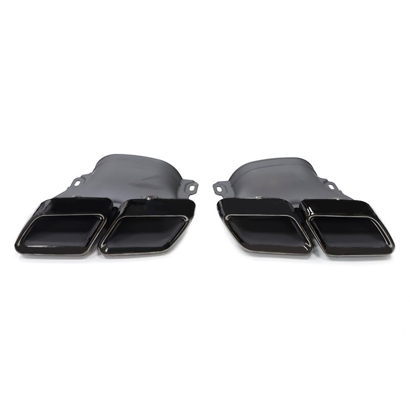 Silencieux d'échappement Benz W205 finition haut de gamme quadruples embouts inox noir