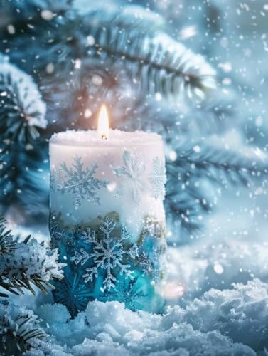 Cuadros para pintar por numeros kit nieve adultos y manualidades diy