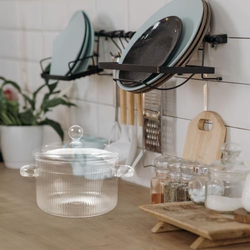 Olla de vidrio borosilicato para evitar derrames en cocinas compactas y sin espacio 6