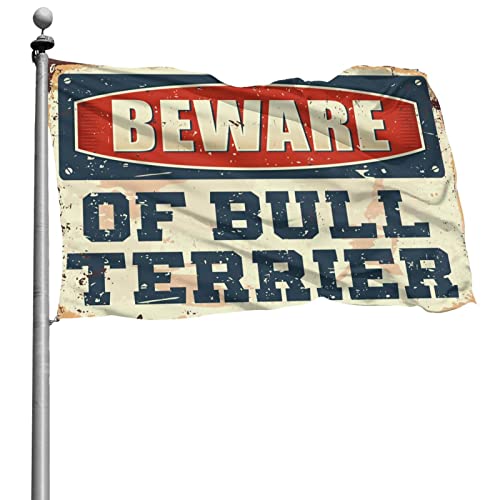 Drapeau Bull Terrier COTECI 152x244 cm pour déco de chambre d'étudiant